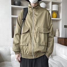 春秋男立领帅气休闲多口袋工装夹克男长袖韩版上衣外套JK0423-P60，男装夹克，星座308B-1