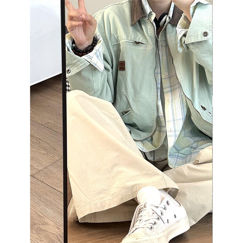 复古底特律夹克潮牌翻领工装外套JK730特P70,男装夹克,星座908-1