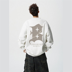 得物供货、重磅420克现货圆领卫衣宽松HD019-1-WY2529LL-P35，男装卫衣，电商019-1