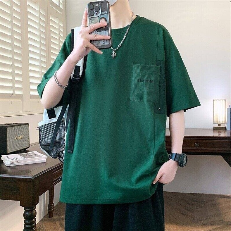 25172-特P40夏季休闲时尚T恤男短袖打底衫青少年潮牌印花T恤,男装T恤,电商D310B