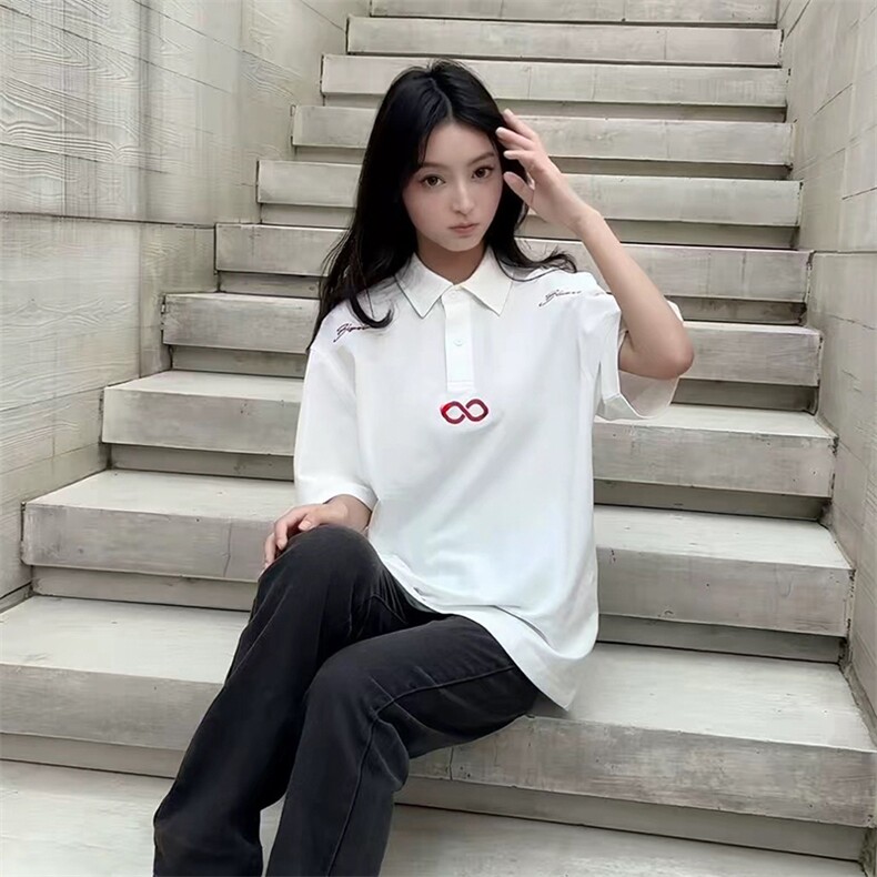 可设48小时支持抖音得物来样二开网眼透气翻领t恤美式短袖POLO衫,男装T恤,电商A486-1