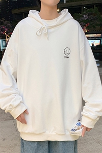 WY2072-P35 加绒款-P40 纯棉连帽卫衣男大码运动帽衫宽松薄外套男图片