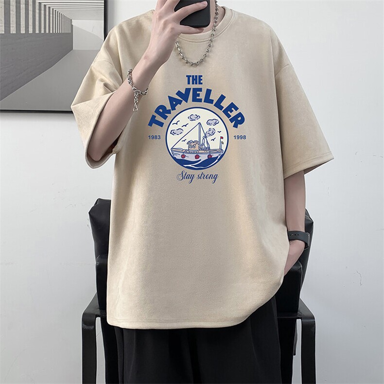 麂皮绒短袖t恤男大码半袖男JD82410-P25,男装T恤,电商A040