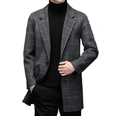 BHL-86103钱塘2020-2秋冬季新款休闲百搭中年男士毛呢外套P275，男装毛呢大衣，钱塘207-2