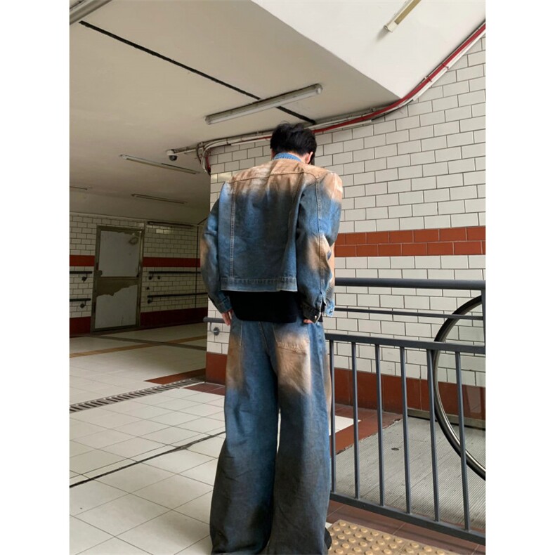 【有货】美式复古垫肩牛仔外套男cleanfit短款夹克2181CC-特P65,男装夹克,星座1007（原301D）