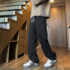 直播高品质男女重磅卫裤双侧拼接微锥拖地长裤K9091P5588，男装休闲裤，星座914-1