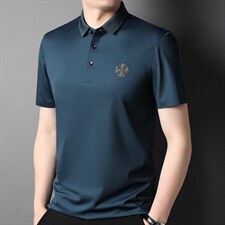 夏季纯棉半袖POLO衫男士短袖T恤上衣翻领t恤带扣子上衫潮流男P80，男装T恤，钱塘6003A(原)4033A