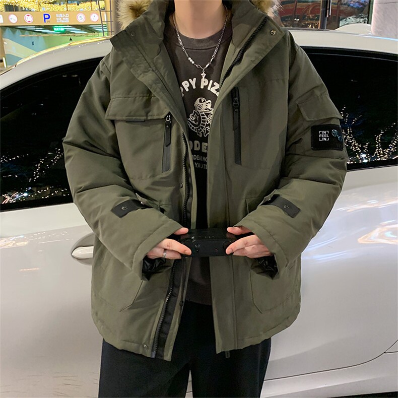 港风2026新品冬季宽松棉服派克服毛领冬装加厚外套D010-P145图片
