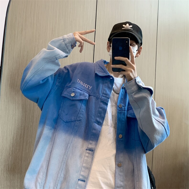 牛仔外套男韩版潮流潮牌夹克男休闲青少年学生上衣服JK02017-P70图片