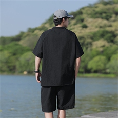 夏装运动休闲套装半拉链套头上衣短裤两件套TZ300P55，男装牛仔裤，电商C323