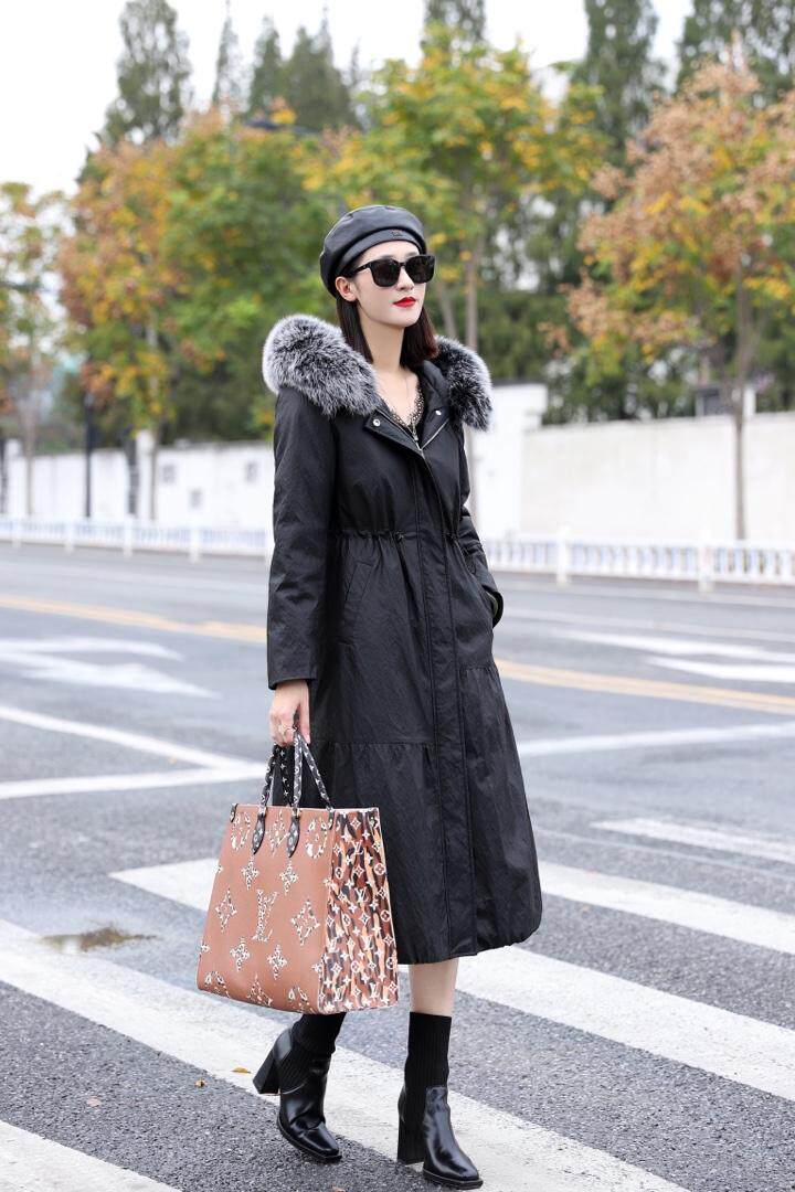 超大狐狸毛皮羽绒显瘦收腰冬季单品，其它，澳洛菲