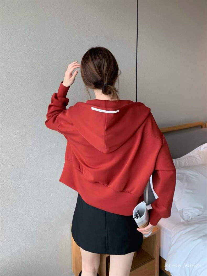 【现货】短款卫衣外套，女装卫衣/绒衫，芷炫