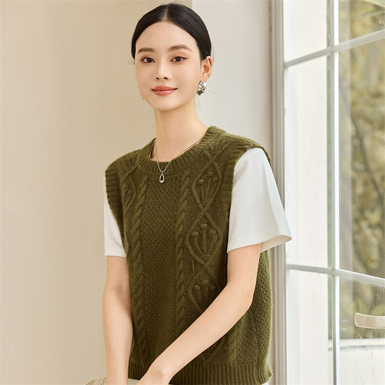 2025年秋季女士马甲多色现在,女装羊绒衫,仙姿羊绒