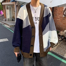 长袖加厚毛衣开衫2024新款针织高端韩版外套男士潮流7028-P50，男装针织衫/毛衣，星座1109-3