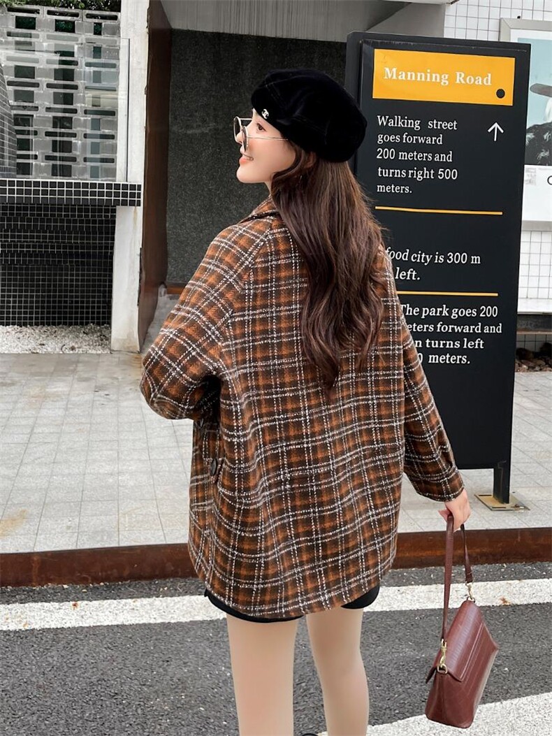 冬季格子外套，其它，樱·之秀