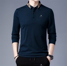 2021长袖上衣男体恤POLO衫秋季中年男士商务休闲打底衫ZLF770-P70，男装T恤，电商B212（原钱塘6029）