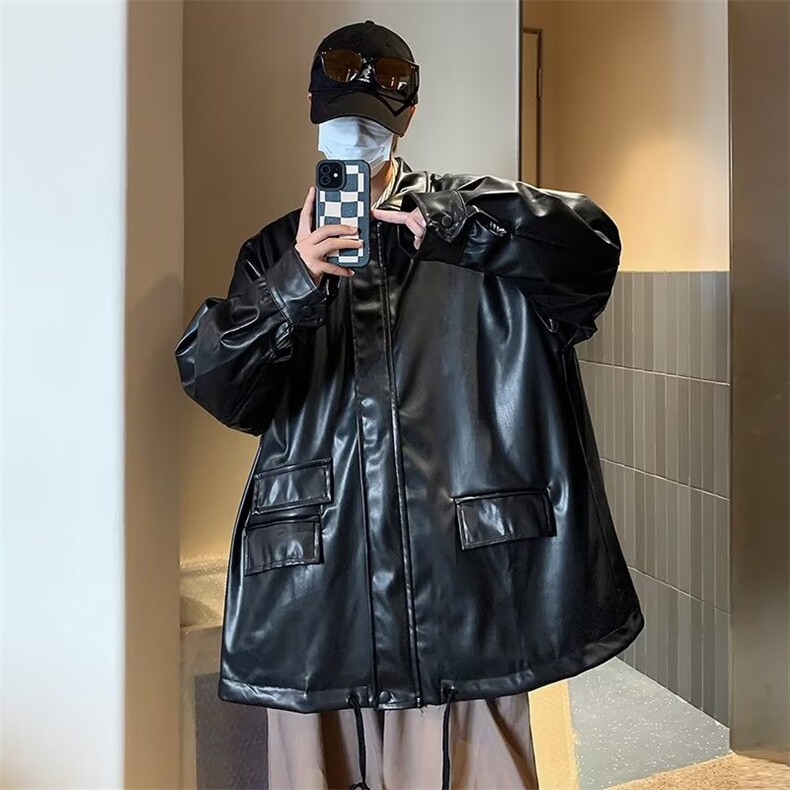 美式复古皮衣工装夹克男秋季男装宽松街头上衣户外HY728-P73，男装皮衣，星座1109-3
