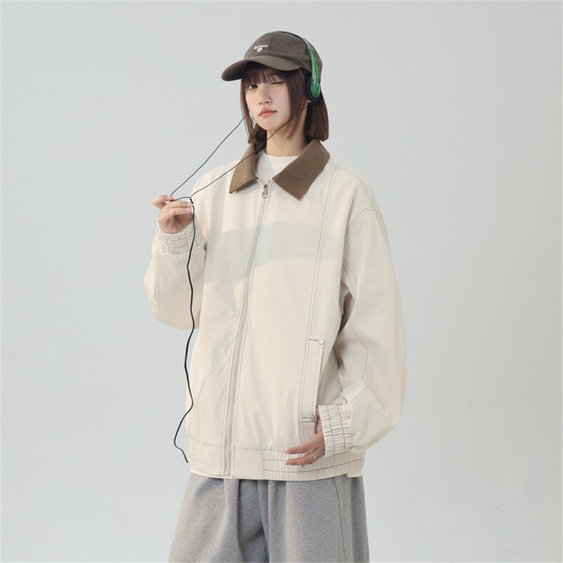 2025春休闲痞帅工装翻领夹克潮流外套得物二开XZ301b-2-JK2585P78,男装夹克,星座301B-2（原A443-1）