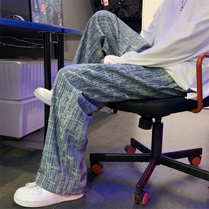 K2008  秋装男士新款休闲牛仔裤九分哈伦长裤阔腿裤高街宽松潮男图片