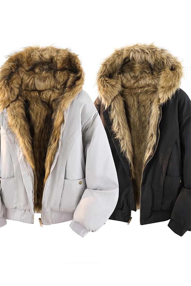 8XL-M复古双面加厚毛绒皮草短款工装派克服外套MY1707P158控188,男装工装外套,电商D206-1