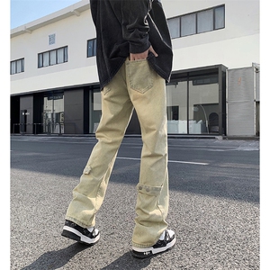 美式ins高街vibe重工艺水洗牛仔裤货号K2316P55