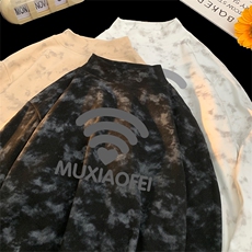 260克重磅扎染德绒半高领打底衫【有货】C403A-DR25349ZR-P25，男装T恤，电商C403A