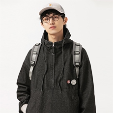 2026春季新款男装日系潮牌宽松连帽外套休闲夹克JK582-F138，男装夹克，电商A101（原外27）