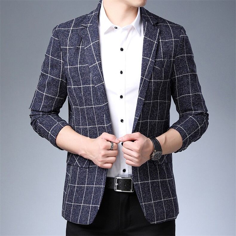 春季新款男士新款西服保暖青年商务休闲大衣外套西装图片