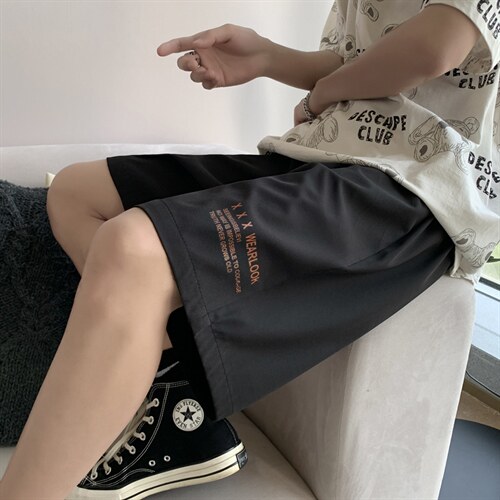 夏季男士休闲裤冰丝凉感短裤2023新款宽松运动裤Dk518-特批16，男装休闲裤，星座718-1