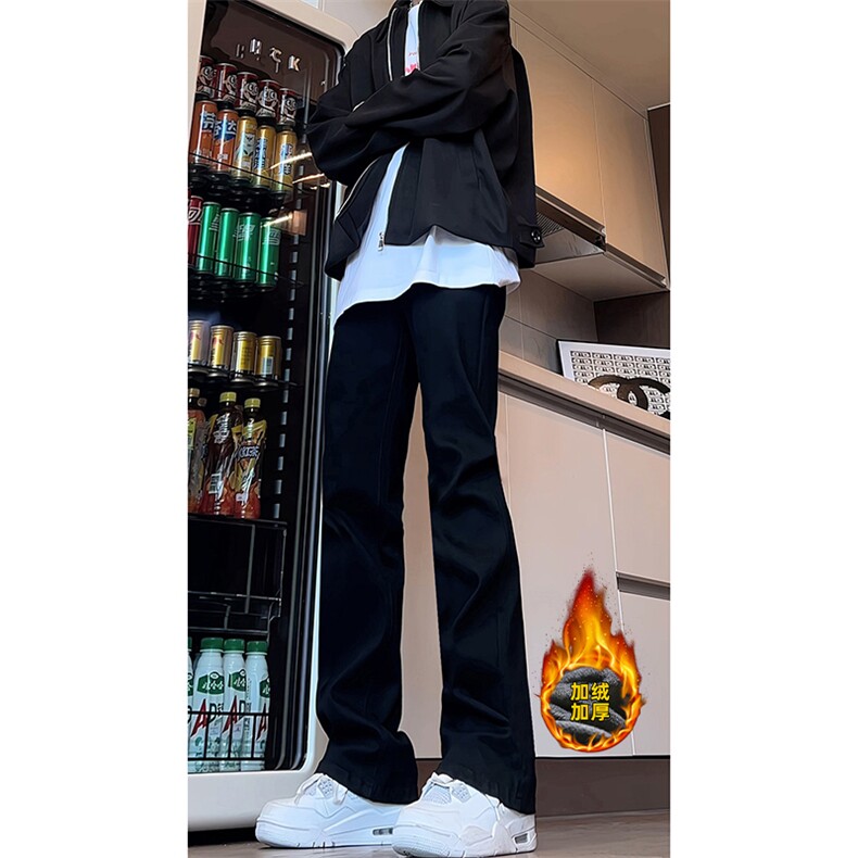 B221美式微喇弹力加厚加绒牛仔裤LK24222-特P30控59加绒P40控79,男装牛仔裤,电商B221