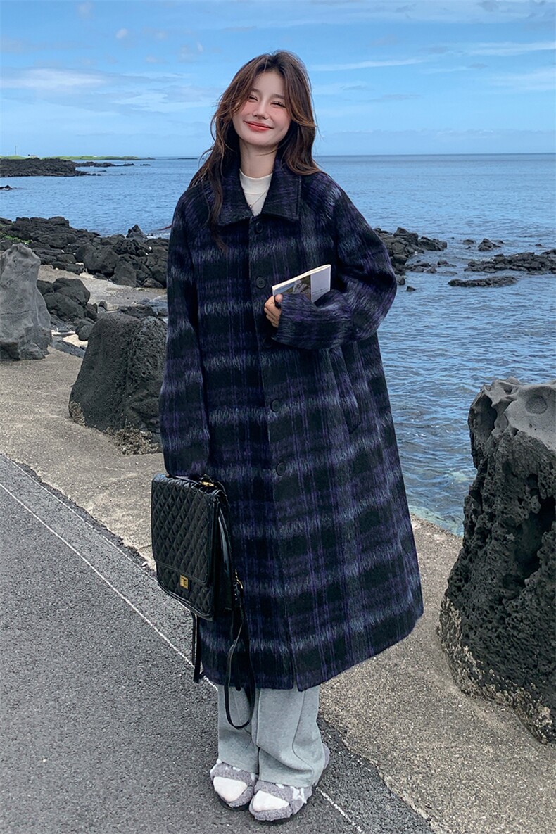 2025冬季新款呢料夹棉长款外套2C053/款号775/P195/K298,女装毛呢外套,2C053