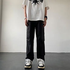 春夏新款多口袋美式高街直筒工装裤休闲裤男女XZ211-1-K2318-P65，男装工装外套，星座211-1