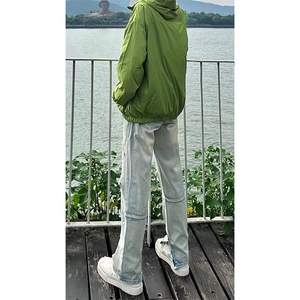 夏季美式高街ins破洞拉拉牛仔裤货号K715P55图片
