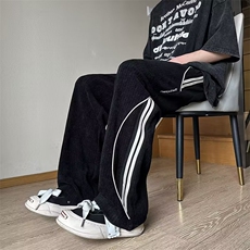 条纹潮时尚潮牌水洗休闲裤宽松型男青春流行春秋782P40，男装休闲裤，星座410-2