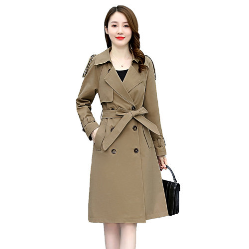 高级感风衣女中长款2023春秋季新款时尚气质流行洋气过膝大衣外套,女装风衣,涵亦佰惠