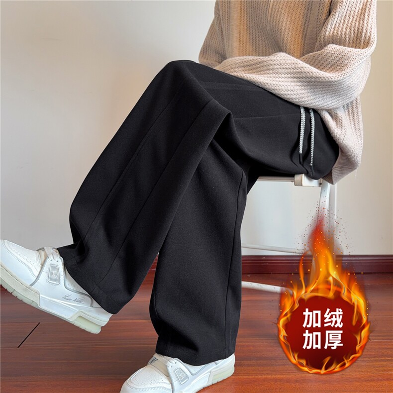 ！2025秋冬新款男士呢料直筒休闲裤裤子WK2133特P45加绒P55,男装卫衣,电商B220