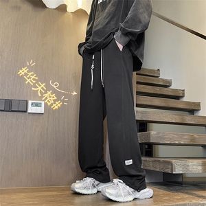 菠萝抽绳卫裤男春秋舒适宽松运动裤港风大码休闲裤K930特批32图片