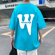美式印花纯棉短袖T恤男欧美风大码男装潮流嘻哈宽松半袖TX419-P25，男装T恤，星座505-3