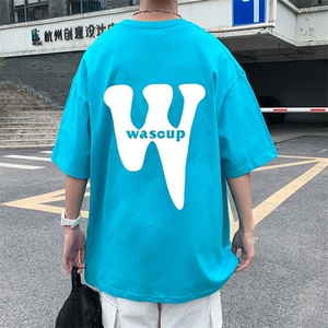 美式印花纯棉短袖T恤男欧美风大码男装潮流嘻哈宽松半袖TX419-P25图片