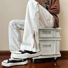 B2212022秋装新款美式ins高街拉链弹力牛仔裤LK22049-P60控78，男装牛仔裤，电商B221
