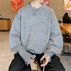 特P50控8898高品秋冬季连帽毛衣男慵懒风针织衫毛衣外套MYP02，男装针织衫/毛衣，电商B370