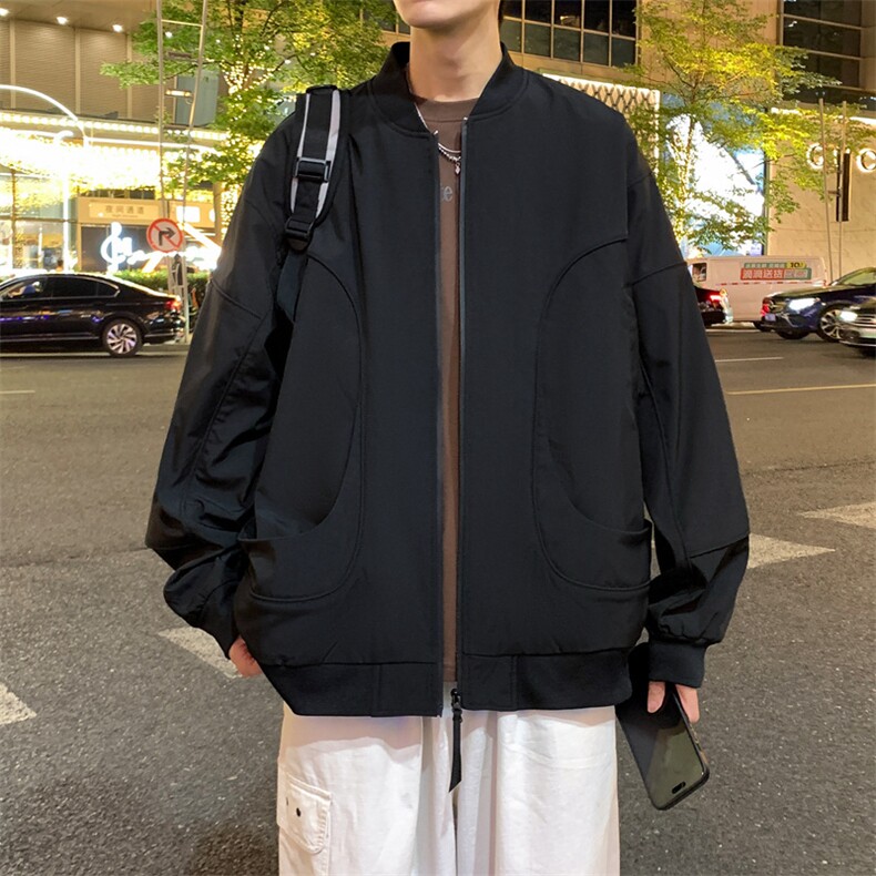 夜景大码防水棒球领冲锋衣飞行服光版二开a406jk1218特p73,男装夹克,星座309（原A406）