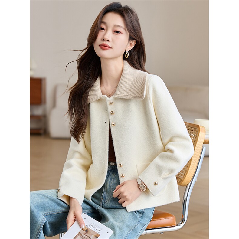 LILYMOST卡其色小香风外套女秋新款法式时尚气质小个子短款上衣，女装针织衫/毛衣，韩然一族