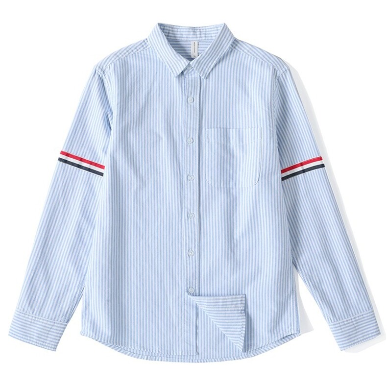 高品质秋冬款男女条纹衬衫宽松休闲衬衣cs6777P45,男装衬衫,星座1013-1