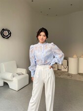 提花衬衫，女装衬衫，YCJ