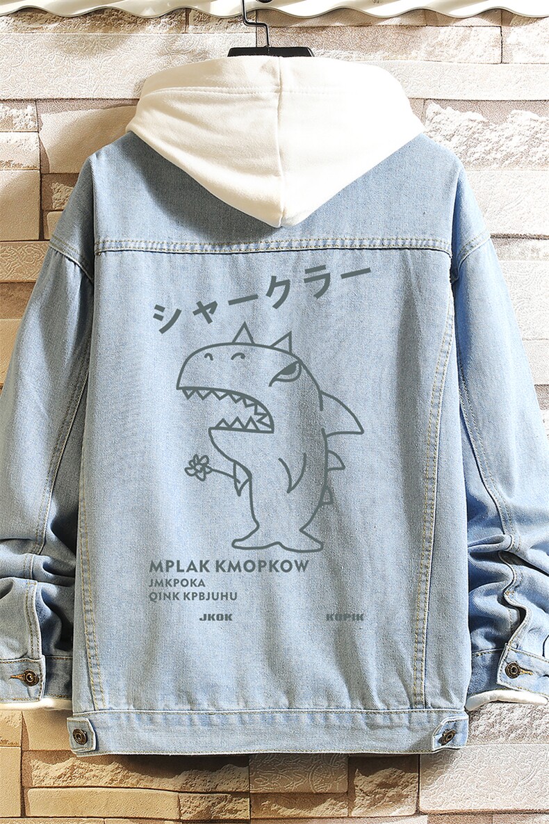 牛仔夹克男大码牛仔外套男茄克NJ77092-P60加绒款-P75,男装夹克,电商A040A
