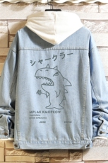 牛仔夹克男大码牛仔外套男茄克NJ77092-P60加绒款-P75，男装夹克，电商A040A