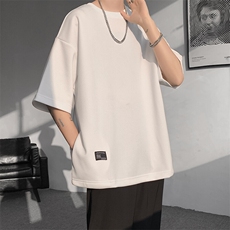 8XL-M特大码美式男T侧面隐形口袋宽松内搭上衣冰丝短袖DX313P25，男装T恤，电商D206-1
