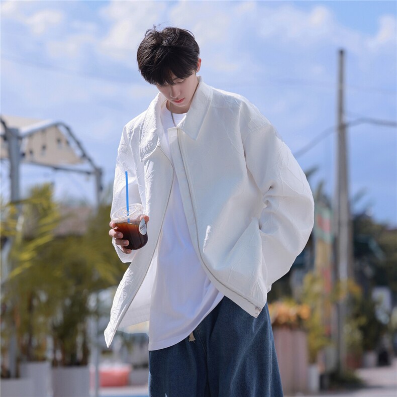 1港风大码M-5XL情侣百搭夹克外套男：100%聚酯纤维JK8742P75控108,男装夹克,星座226-2