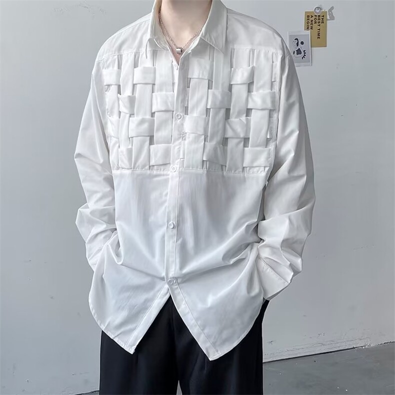 长袖衬衫男港风日系韩版潮流帅气衬衣C765P38,男装衬衫,星座1116-2